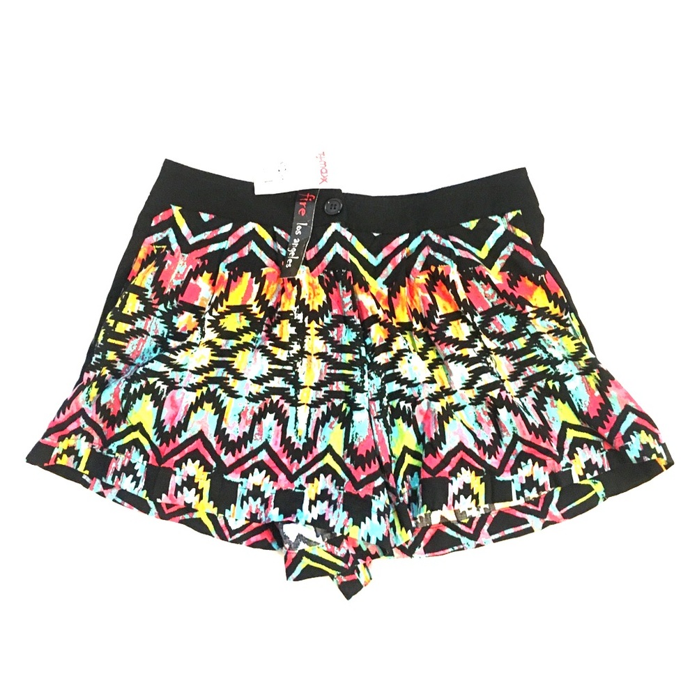 Fire Los Angeles MultiColor Aztec Print Shorts SzS